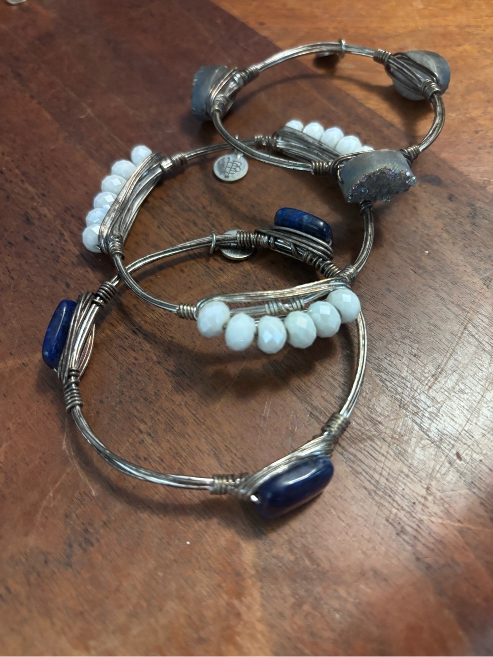 Bourbon and Bowties Silver-Tone Wire Stackable Bracelet Set